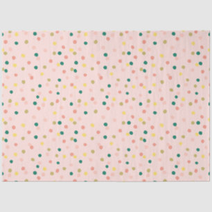 Niedlich Confetti Polka Dots Muster Rosa Grün Seidenpapier