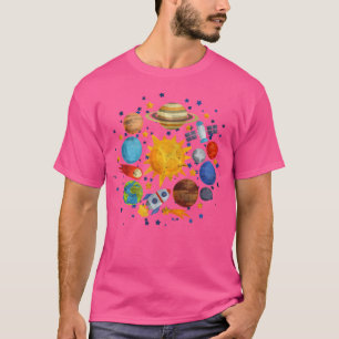 Niedlich Constellation Science Astronomie Planeten T-Shirt