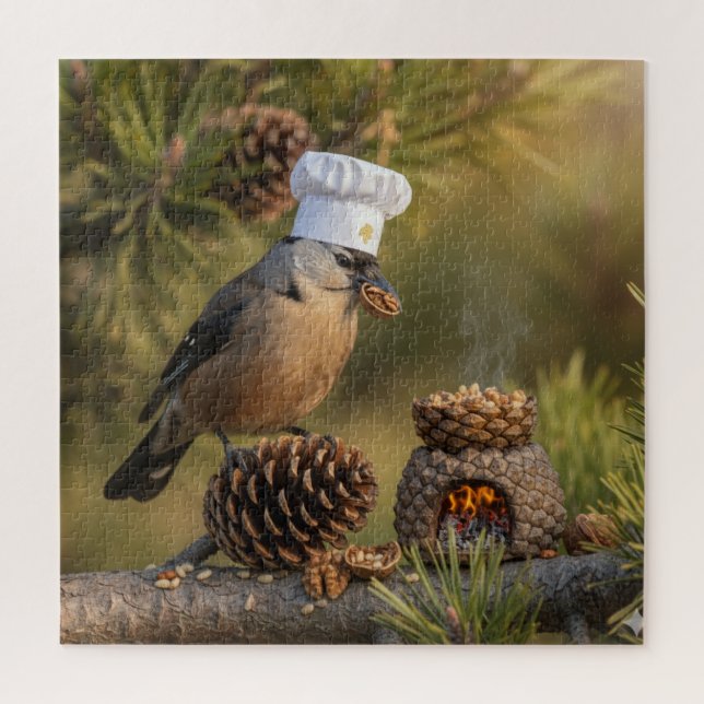 Niedlich Cooking Koch Nutcracker Bird Puzzle (Vertikal)
