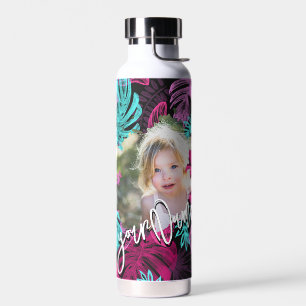 Niedlich Cool tropisch   Benutzerdefiniertes Foto  Trinkflasche