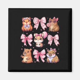 Niedlich Coquette Bow Capyra Pajamas Pjs Kleidung  Magnet
