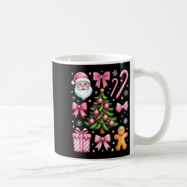 Niedlich Coquette Bow Nk Weihnachtsbaum Santa Ging Kaffeetasse (Rechts)