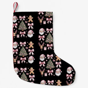 Niedlich Coquette Bow Pink Weihnachtsbaum Santa Gi Kleiner Weihnachtsstrumpf
