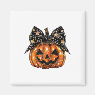Niedlich Coquette Bow Pumpkin Halloween Women Spoo Magnet