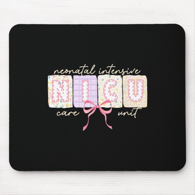 Niedlich Coquette Bow Spring Nicu Nurse Mousepad (Vorne)