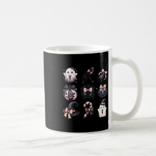 Niedlich Coquette Halloween Bows Black Pink Hallow Kaffeetasse
