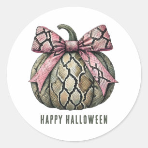 Niedlich Coquette Snake Skin Pumpkin Bow Sticker