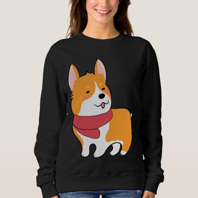 Niedlich Corgi 527 Sweatshirt (Vorderseite)