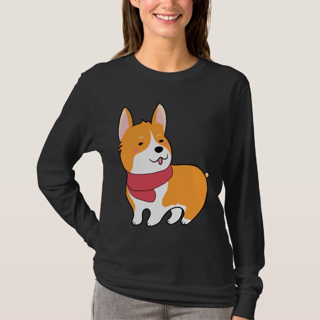 Niedlich Corgi 527 T-Shirt (Vorderseite)