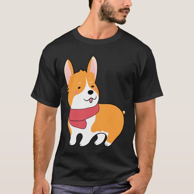 Niedlich Corgi 527 T-Shirt (Vorderseite)