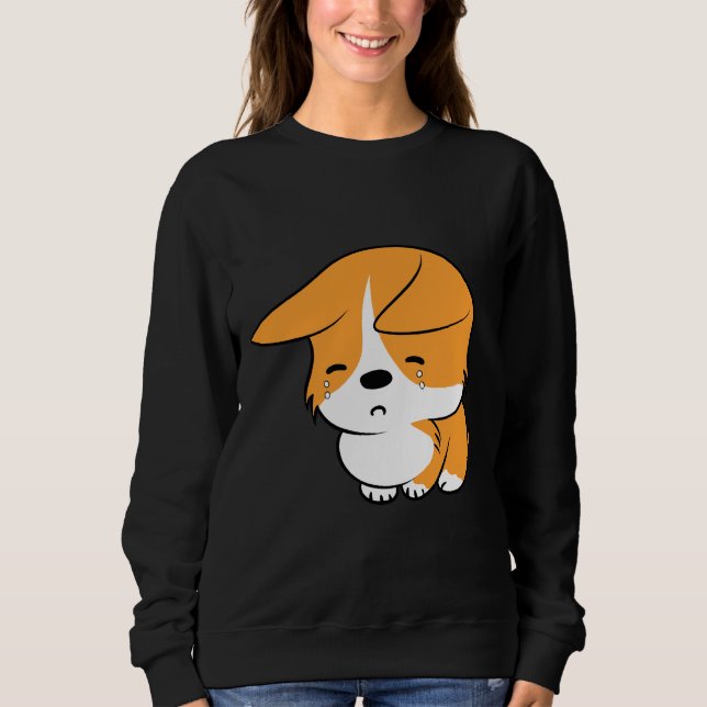 Niedlich Corgi 733 Sweatshirt (Vorderseite)