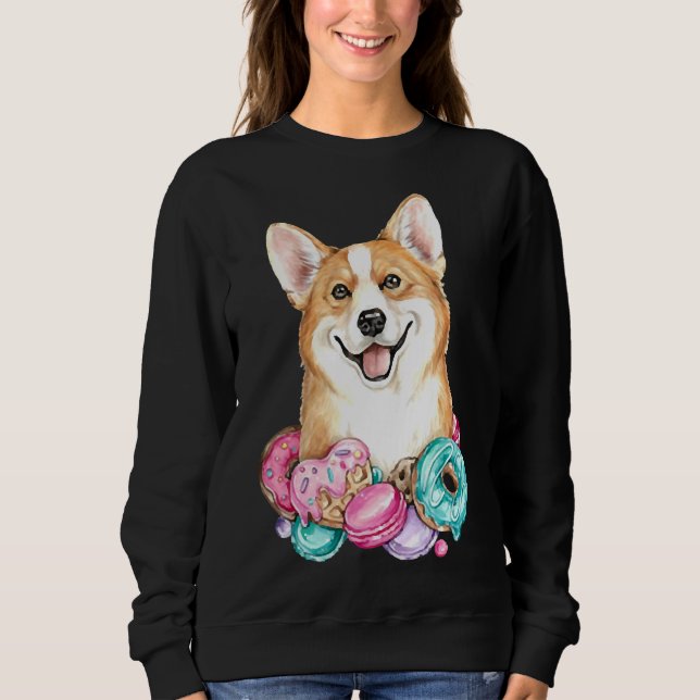 Niedlich Corgi 827 Sweatshirt (Vorderseite)