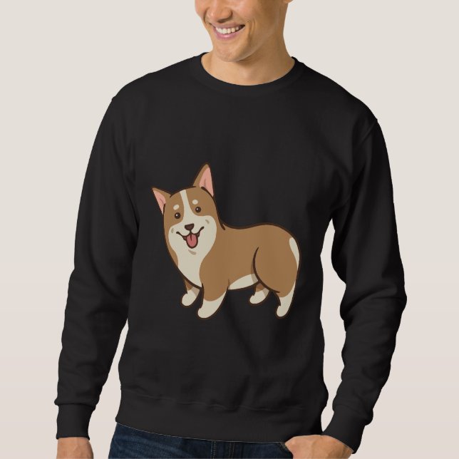 Niedlich Corgi 893 Sweatshirt (Vorderseite)