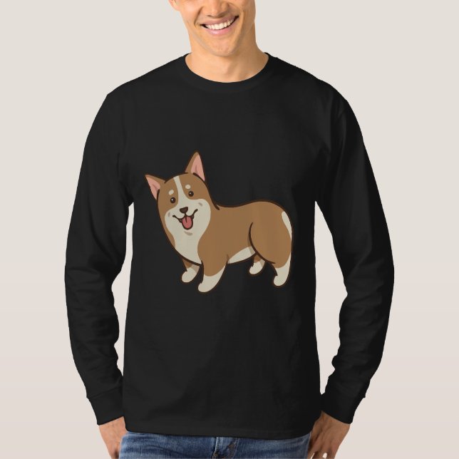 Niedlich Corgi 893 T-Shirt (Vorderseite)