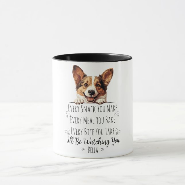 Niedlich Corgi Dog Funny Custom Tasse (Zentrum)