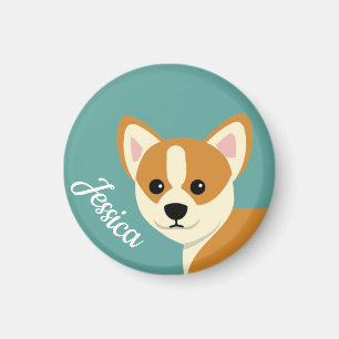Niedlich Corgi Dog Lover Personalisiert Magnet
