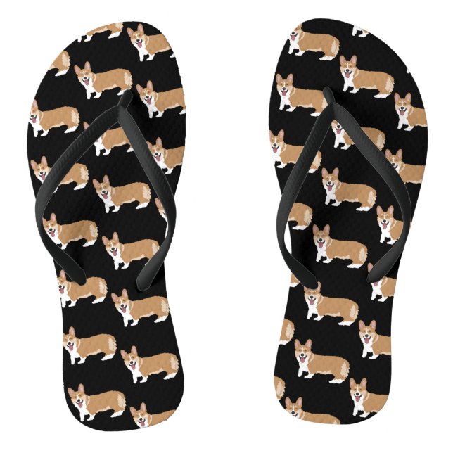 Niedlich Corgi Flip Flops (Fußbett)