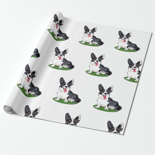 Niedlich Corgi Geschenkpapier (Ungerollt)