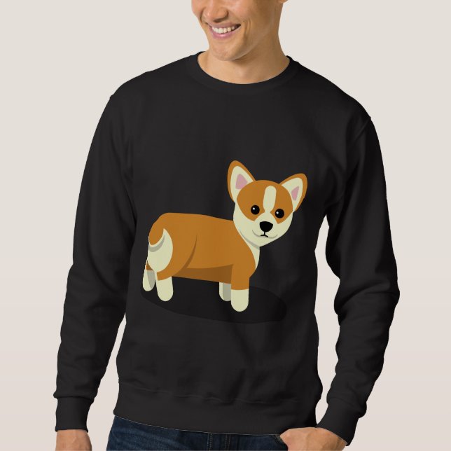 Niedlich Corgi Hintern Sweatshirt (Vorderseite)