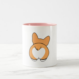 Niedlich Corgi Hintern Tasse - 2 Tone