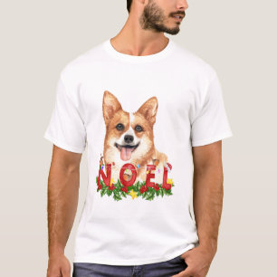 Niedlich Corgi Holiday Portrait T-Shirt