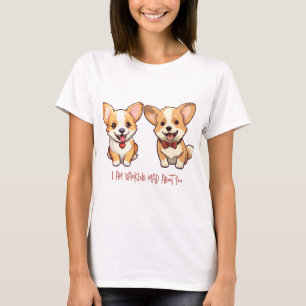 Niedlich Corgi Hund Jubiläum Valentine T-Shirt