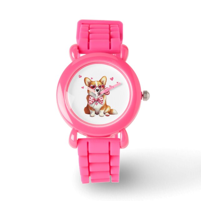 Niedlich Corgi Kids' Watch Armbanduhr (Vorderseite)
