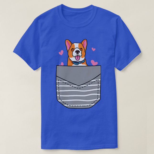 Niedlich Corgi Lover Pocket T-Shirt (Design vorne)