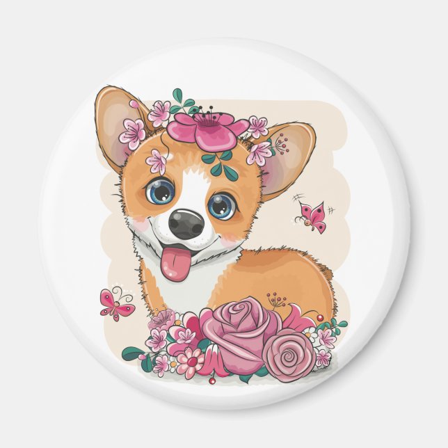 Niedlich Corgi Magnet (Vorne)