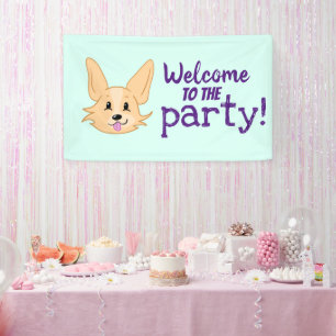 Niedlich Corgi Party Banner
