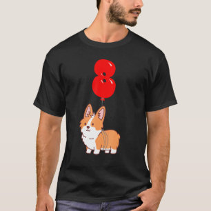 Niedlich Corgi Pembroke 8. Geburtstag Kinder Ballo T-Shirt