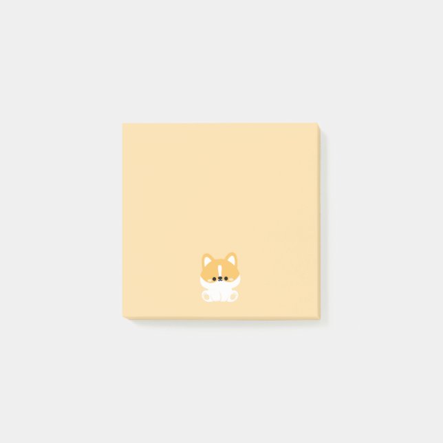 Niedlich Corgi Post-it Klebezettel (Vorderseite)