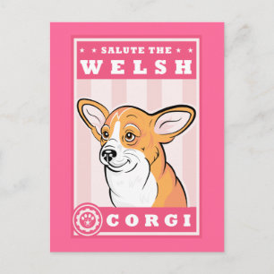 Niedlich Corgi Postcard Postkarte