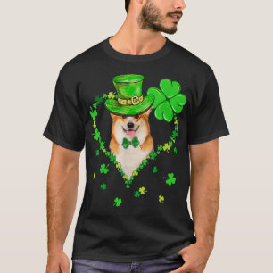 Niedlich Corgi Saint Patrick's Day Hunde Vater Mam T-Shirt