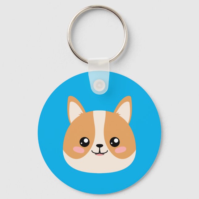 Niedlich Corgi Schlüsselanhänger (Vorderseite)