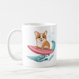 Niedlich Corgi Surfing Kaffeetasse