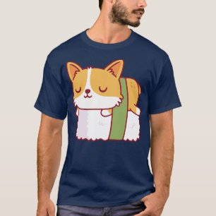 Niedlich Corgi Sushi Doodle T-Shirt
