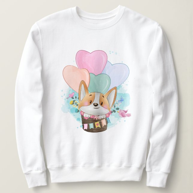 Niedlich Corgi Sweatshirt (Design vorne)