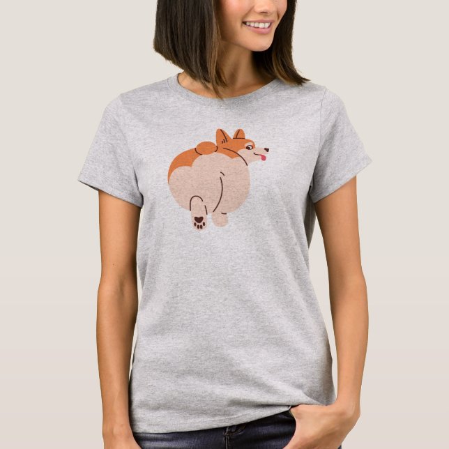 Niedlich Corgi T-Shirt (Vorderseite)