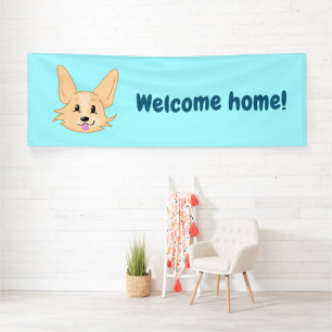 Niedlich Corgi Welcome Zuhause Banner