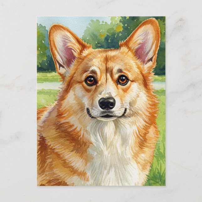 Niedlich Corgi Welsh Corgi Queen Postcard Postkarte (Vorderseite)