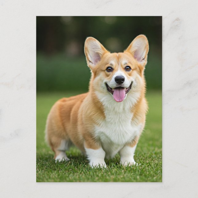 Niedlich Corgi Welsh Corgi Queen Postcard Postkarte (Vorderseite)