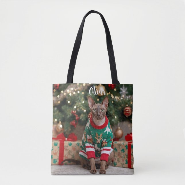 Niedlich Cornish Rex Cat Weihnachten Personalisier (Vorderseite)