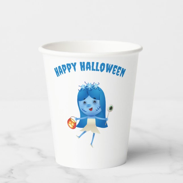 Niedlich Corpse Bride Halloween Pappbecher (Vorderseite)