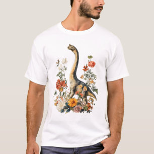 Niedlich Cotattcore Trex Dinosaur Blume Botanisch  T-Shirt