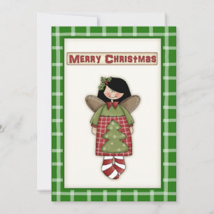 Niedlich Country Kitsch Christmas Angel Party Einl Einladung