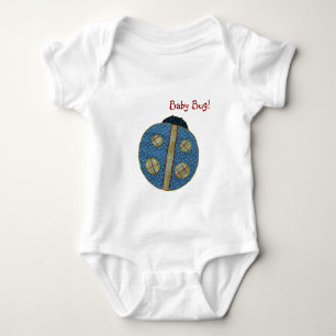 Niedlich Country Style Blue Ladybug Baby Bug Baby Strampler