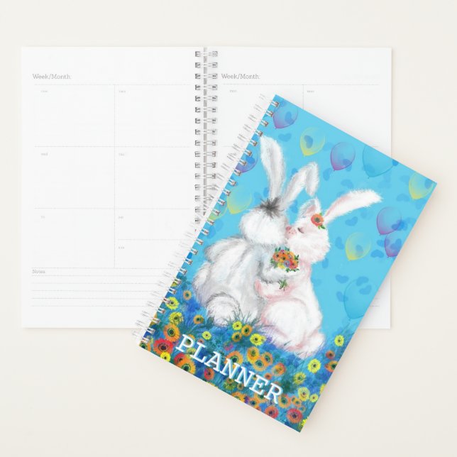 Niedlich Couple Bunny Planner Planer (Anzeige)