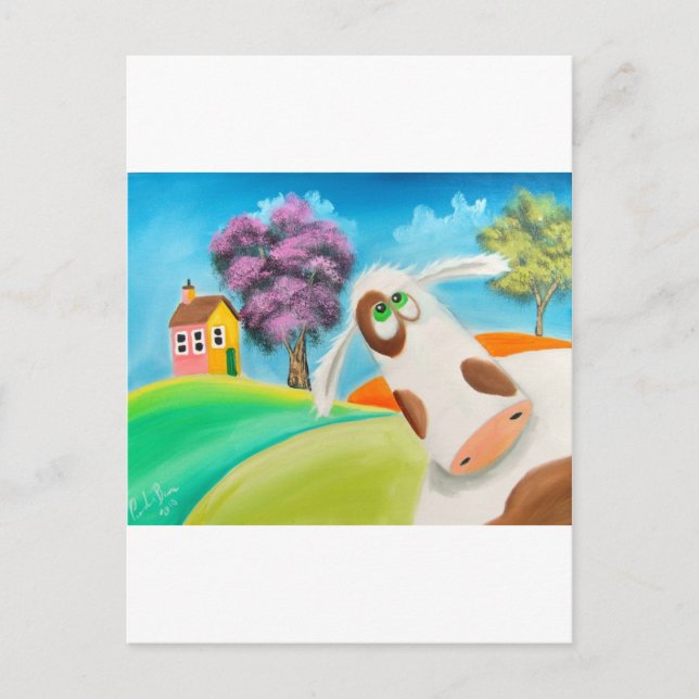 NIEDLICH COW FACE Gordon Bruce art Postkarte (Vorderseite)