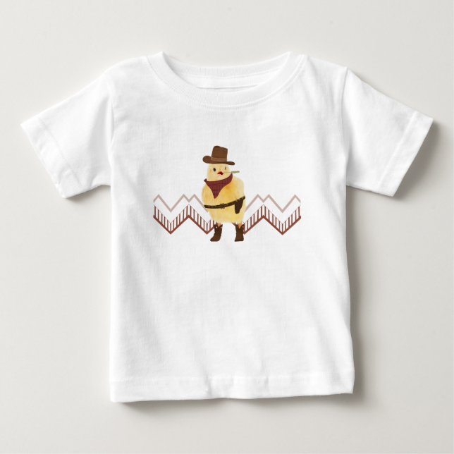 Niedlich Cowboy Baby Chick Baby T-shirt (Vorderseite)